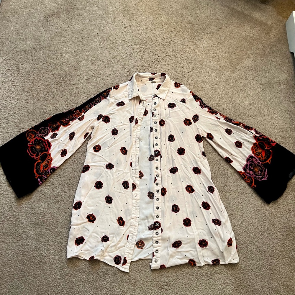 FREE PEOPLE COVER UP DRESS SHIRT